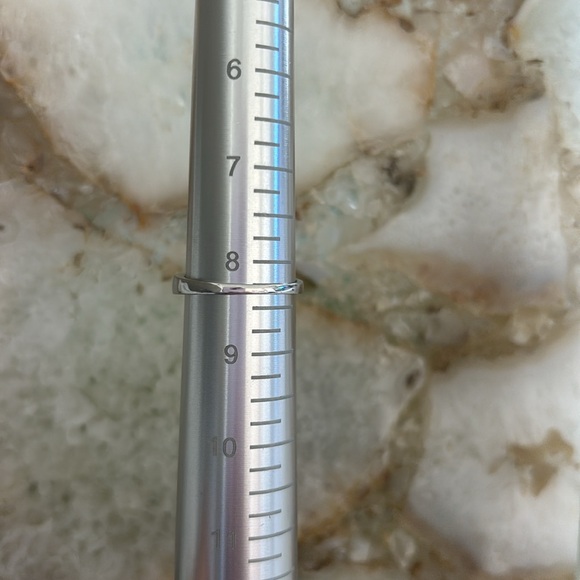 925 Sterling Silver White Opal Cocktail Ring Size 8.25 - Picture 6 of 6